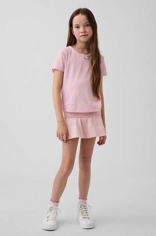 Krilo z zavihanim pasom in všitimi kratkimi pajkicami za deklice