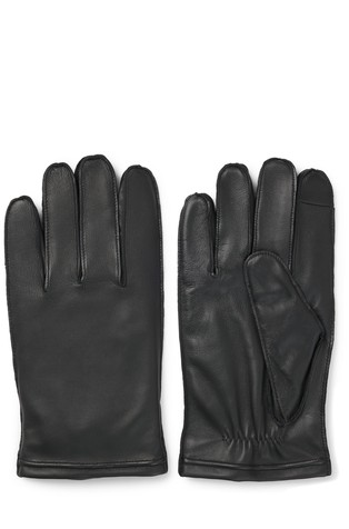 Usnjene rokavice s podlogo iz volnene mešance