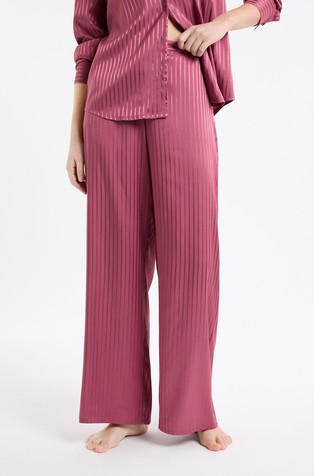 Melosie satenast spodnji del pižame s črtastim vzorcem