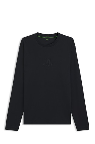 Interlock-cotton T-shirt with logo print