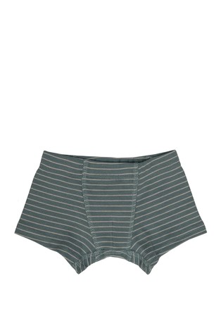 LUNILOU Paket 2 boksaric iz organskega bombaža Večbarvna - Stripes Silver Blue/Off White 4