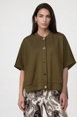 Cape-style wide fit jacket