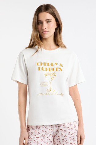 Ginger Cotton Pajamas T-shirt With Print