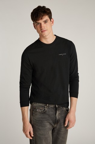 Slim fit majica z dolgimi rokavi