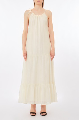 Long lyocell-blend dress