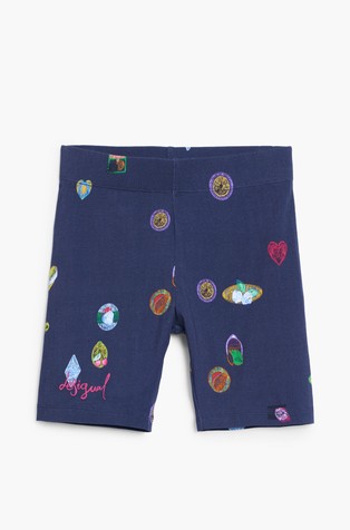 DESIGUAL Kratke pajkice s potiskom Modra - Blue 4
