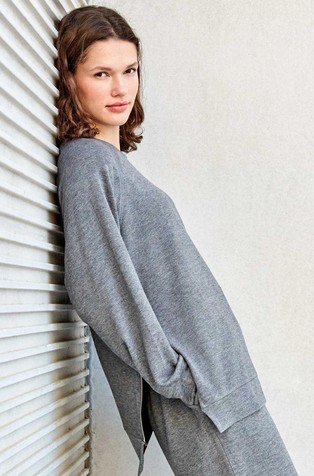 Loose viscose-blend sweatshirt