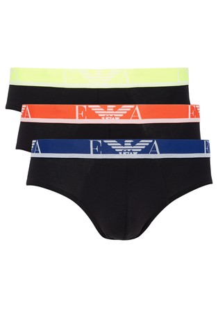 Three-pack of briefs with logo waistband