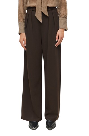 Wide leg trousers with belt