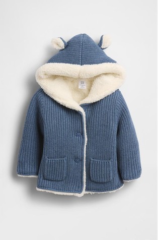 Baby Sherpa-Lined Cardigan