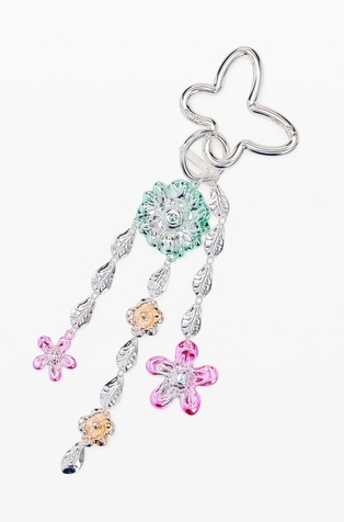 Keychain with Floral Elements