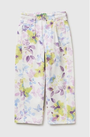 Široke hlače s cvetličnim vzorcem