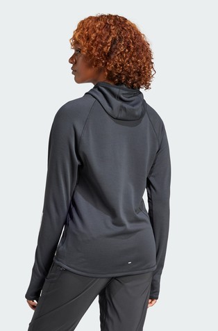 ADIDAS Own the Run 3-Stripes Running Hoodie Black 2