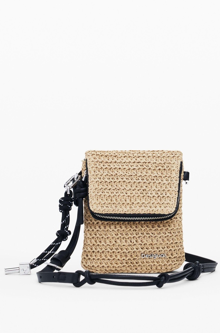 DESIGUAL Večnamenska torbica iz rafije Bež - Beige 