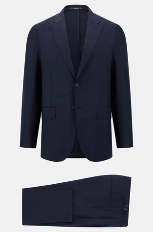 BOGGI MILANO Prince of Wales Check Suit in Pure Tropical Wool Navy 6