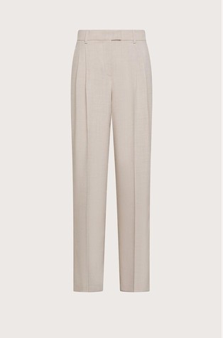 Straight fit melange trousers