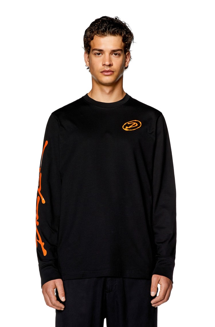 DIESEL T-shirt with gel Diesel prints Black 