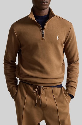 Cotton-blend Quarter-zip Pullover