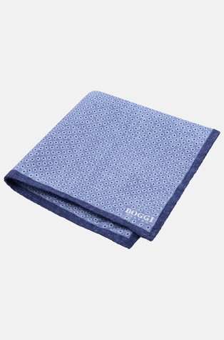 Svilen žepni robček z mikro geometrijskim vzorcem