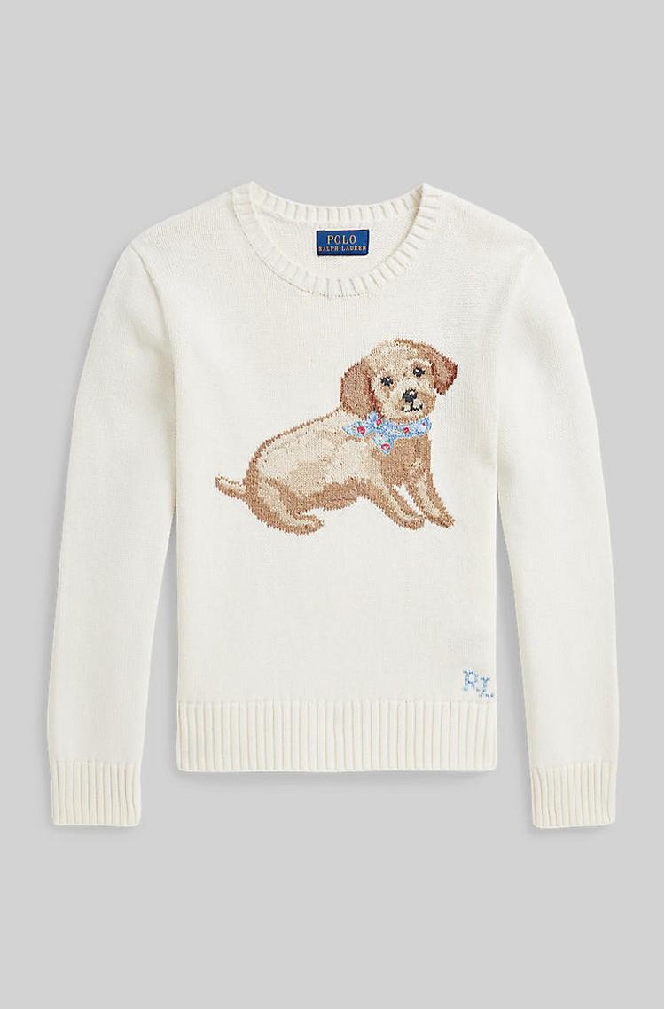 RALPH LAUREN Dog-Intarsia Cotton Jumper Nevis 