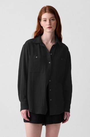 Crinkle Gauze Big Shirt