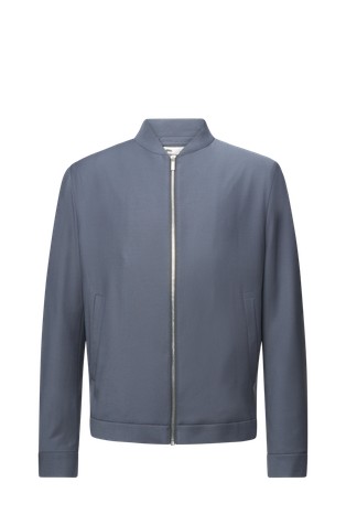 Slim fit jakna iz volnene mešanice