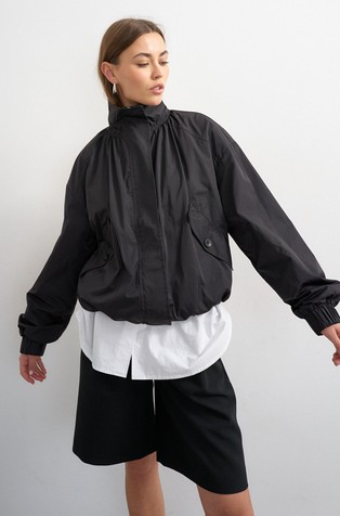 TSHALLY windbreaker jacket with stand up collar