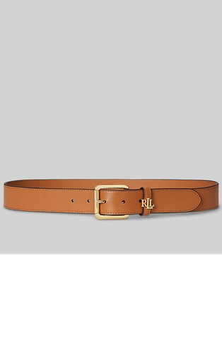 Usnjen pas z logo detajlom