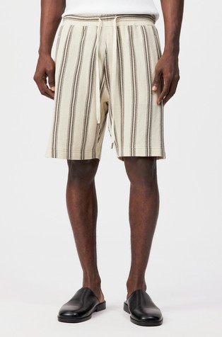 Črtaste bombažne kratke hlače