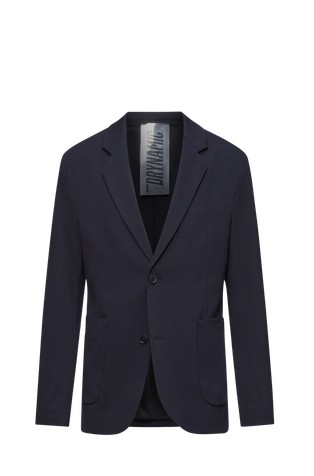 Single-breasted jacket in nylon jersey
