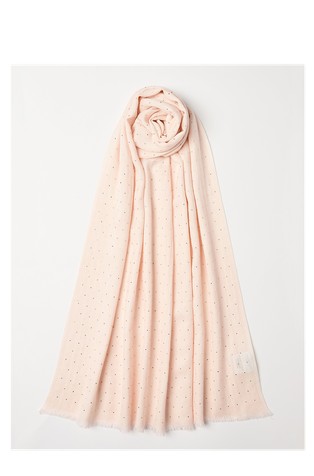 Micro stud-appliqué stole