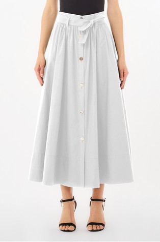 Midi cotton skirt