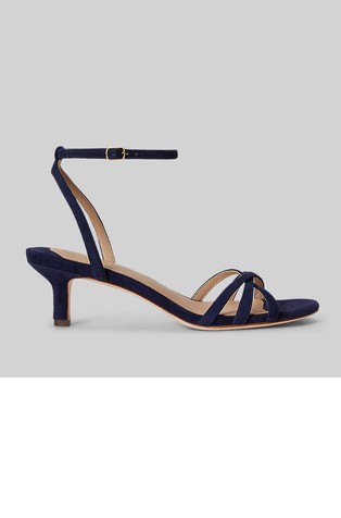 Kendyl sandali iz semiša z nizko peto