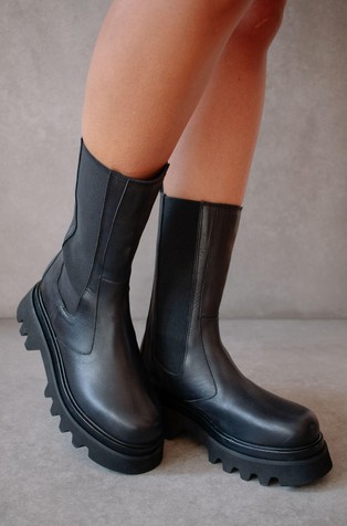 ALOHAS All Rounder Leather Boots Black 2