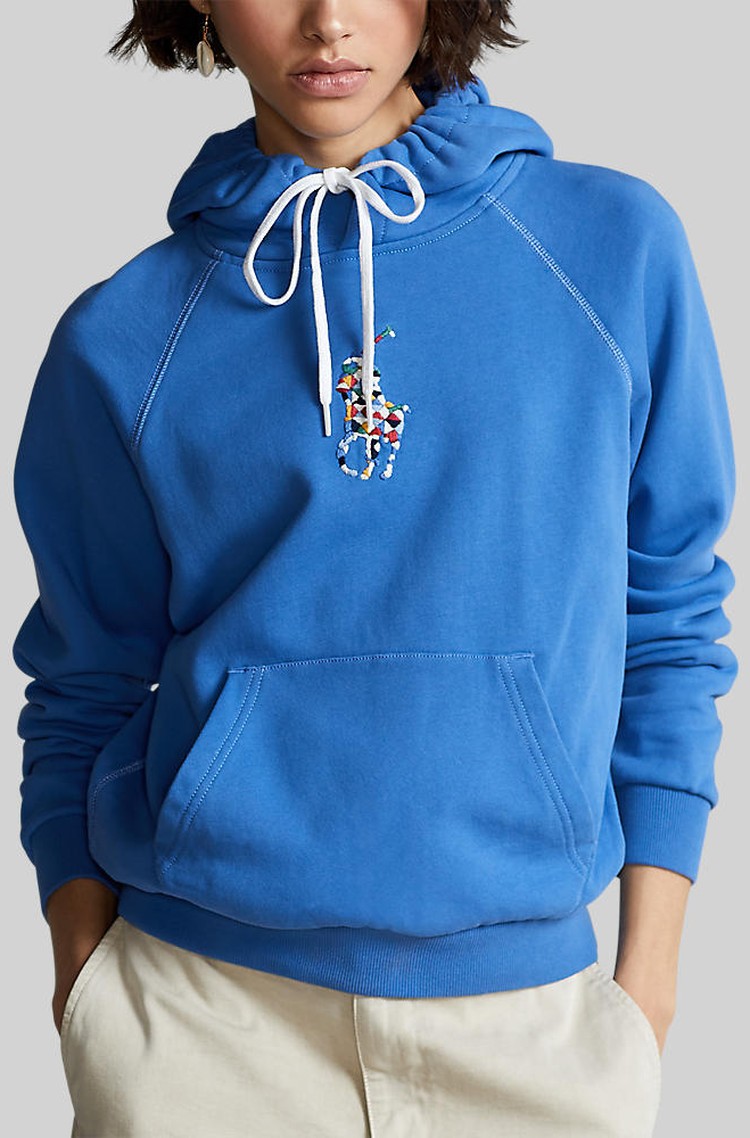 POLO RALPH LAUREN Quilted-big-pony fleece hoodie | Emporium