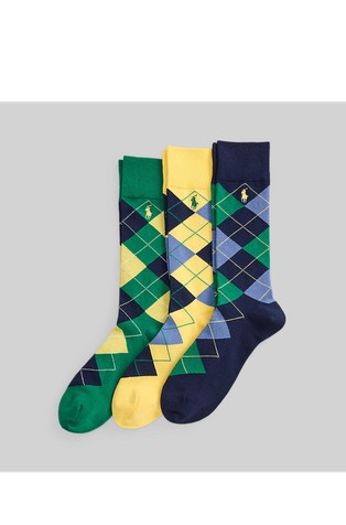Argyle Cotton-blend Trouser Sock 3-pack