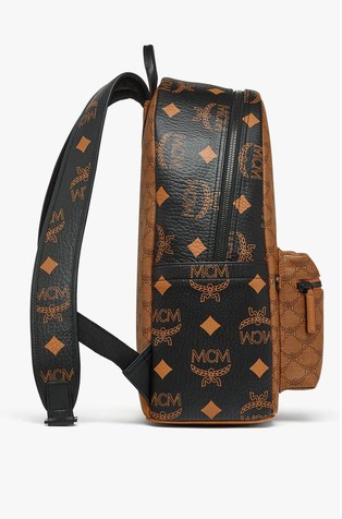 MCM Medium Stark Monogram Backpack Cognac 2