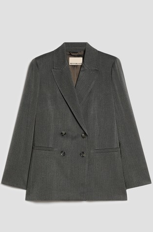 Relaxed Double-Breasted Blazer