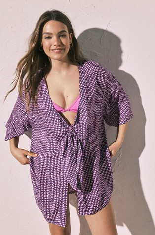 Printed viscose kaftan