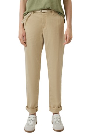 Cotton chinos with belt