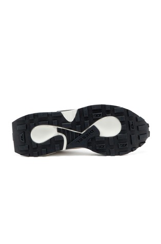 DIESEL Low-top sneakers in mesh, suede and leather White/Black 7