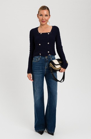 Jeans hlače s širokimi hlačnicami