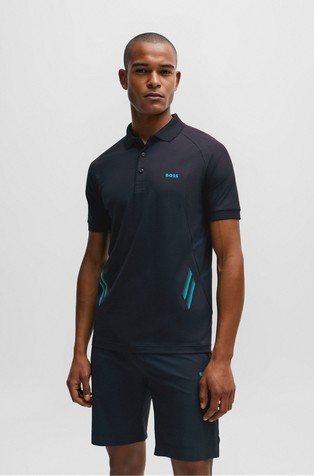 BOSS x Matteo Berrettini slim-fit polo shirt with contrast details