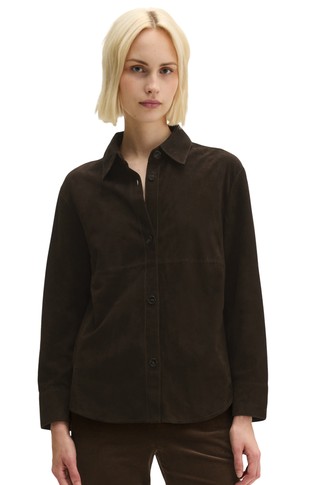 Regular-Fit Suede Shirt