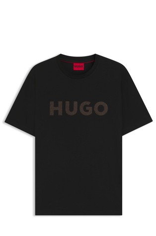 Cotton-jersey T-shirt with logo print