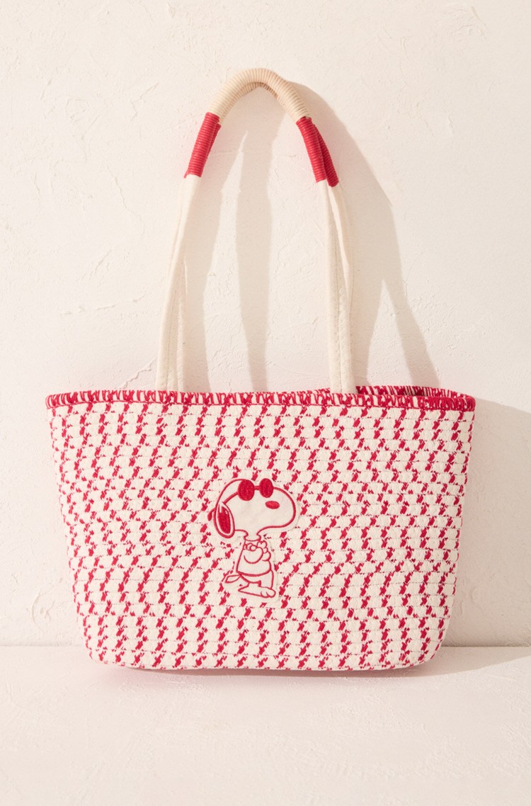WOMEN'SECRET Snoopy medium shopper handbag White / Red 