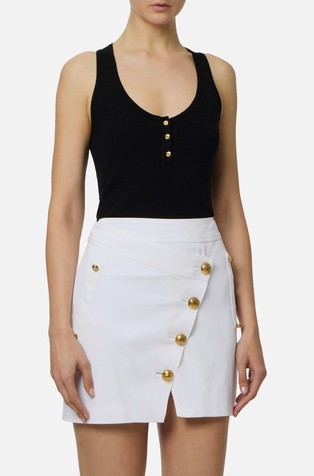 Pletena majica brez rokavov