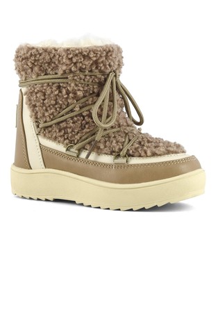 COLORS OF CALIFORNIA Snow boot in teddy faux fur Brown 2