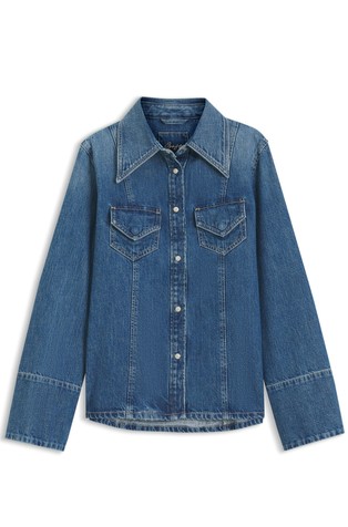Slim fit denim srajca