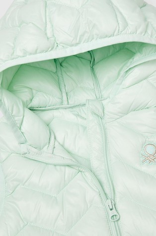 BENETTON Prešit brezrokavnik s kapuco Zelena - Aqua 3
